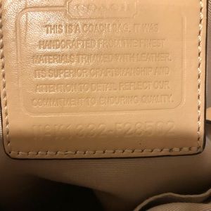 Coach handbag with shoulder strap